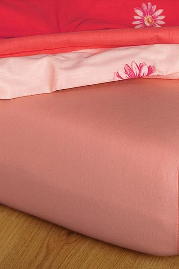 Drap de lit jersey couleur SAUMON