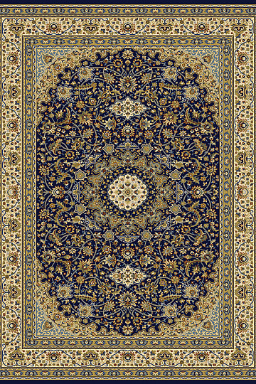 Tapis en pièce KENDRA 711 bleu / beige