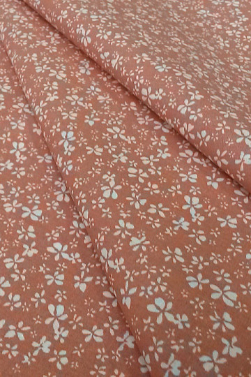 Tissu coton FLEURS DITA saumon