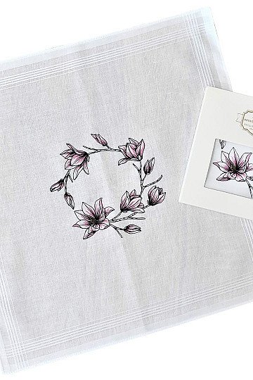 Mouchoirs en tissu femme - mouchoir imprimé main Fleur 1 pc