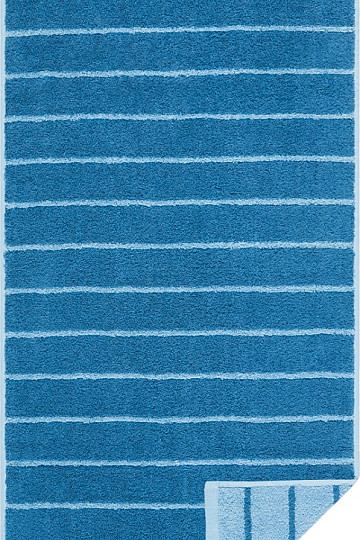 Serviette et drap de bain luxe LINE 366 bleu