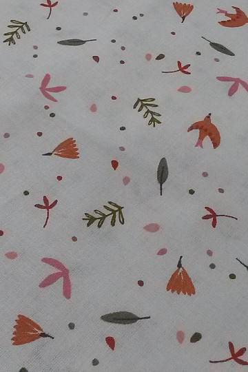 Tissu coton FEUILLES DE PAUL