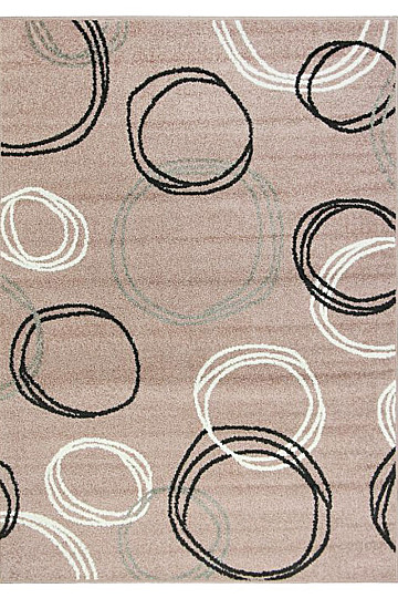 Pièce tapis LOTTO cercles beige