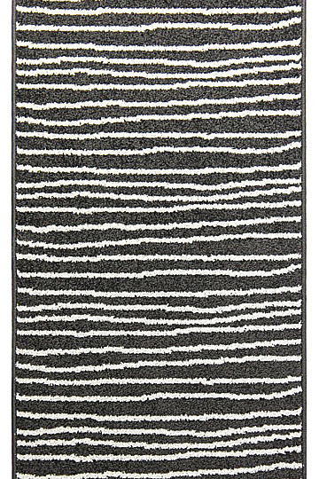 Tapis en pièces LOTTO rayures noir/blanc