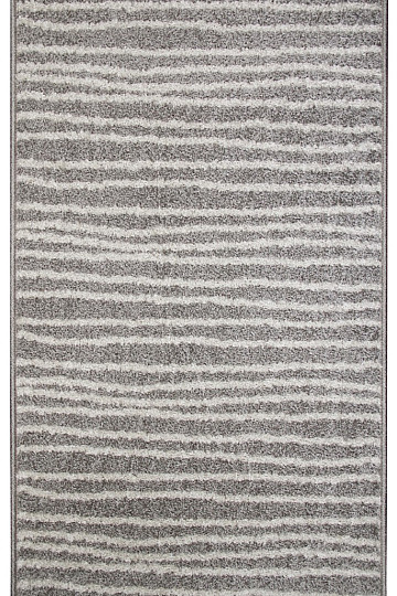 Tapis en pièces LOTTO rayures gris/blanc