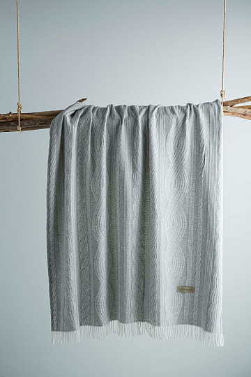 Plaid LUXE TRESSE gris