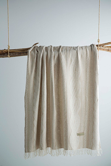 Plaid LUXE TRESSE beige