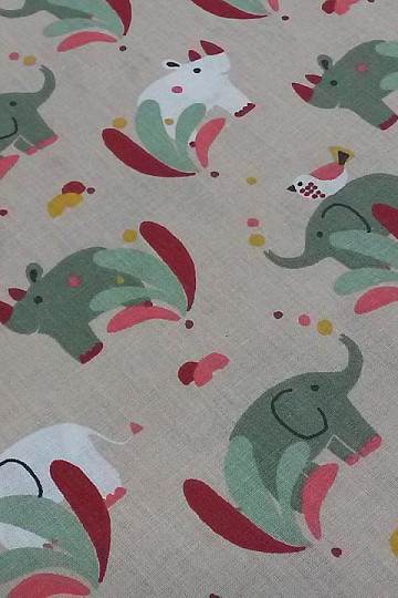 Tissu coton RHINOCÉROS