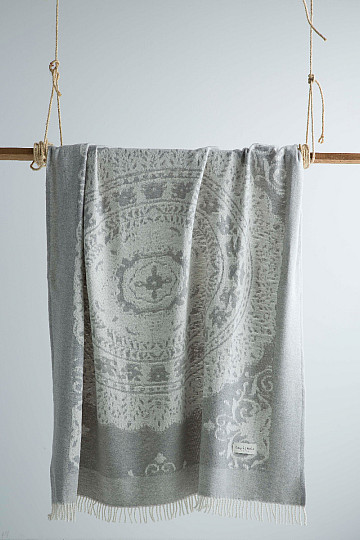Plaid LUXE ROSIERS st. gris