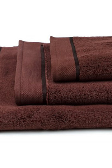 Serviette et drap de bain MIKRO marron foncé