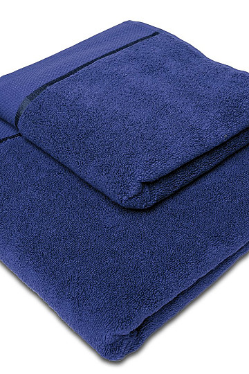 Serviette et drap de bain MIKRO bleu marine foncé