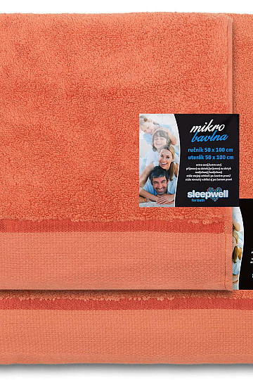 Serviette et drap de bain MIKRO orange