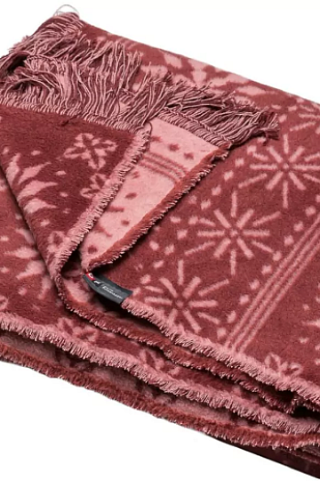 Couverture en coton Flocons de neige d&#39;hiver Flocons rouges