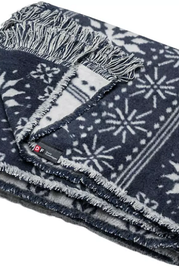 Couverture en coton Flocons de neige d&#39;hiver Flocons bleus