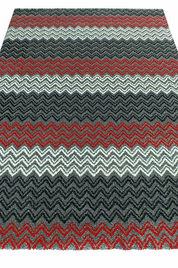 Tapis moderne ZIG ZAG rouge