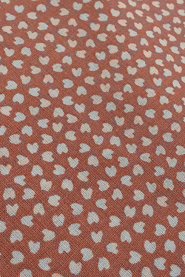 Tissu coton COEUR Saumon