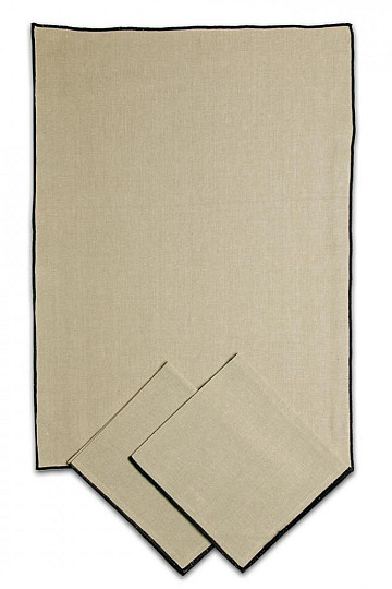 Chiffons en pur coton NOIR COUSU 3 pcs