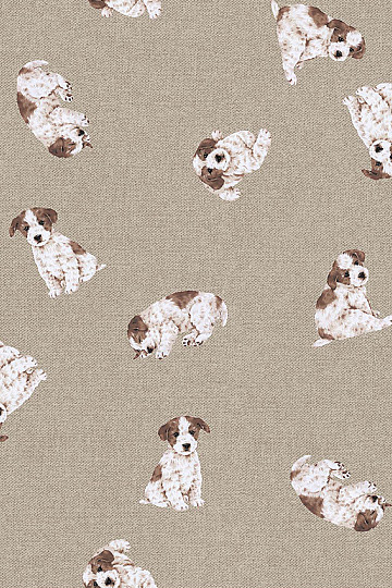 Tissu décoratif chien TOBY impression numérique