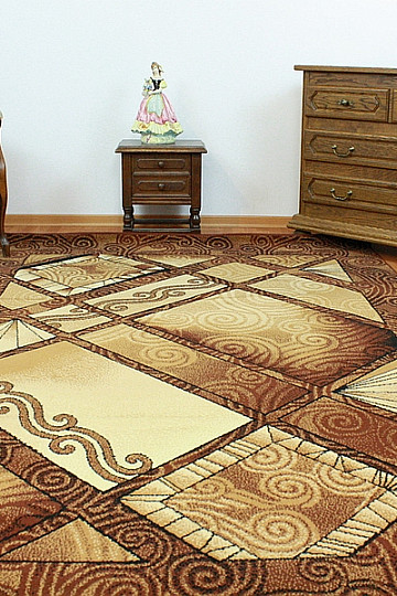 Tapis en pièces HAWAII marron