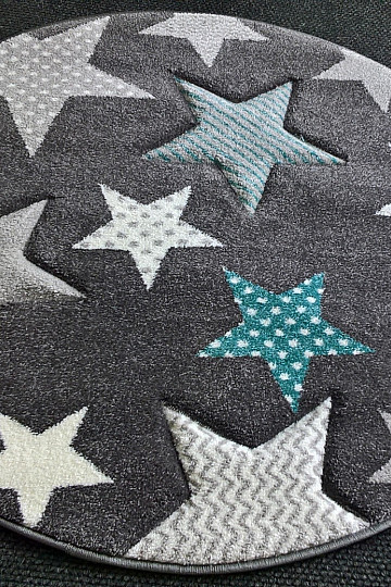 Tapis rond enfant PASTEL Etoiles