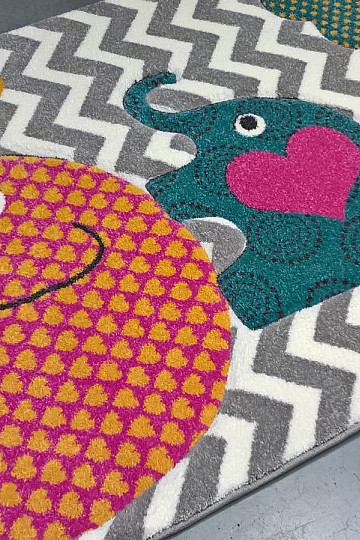 Tapis enfant PASTEL Éléphants