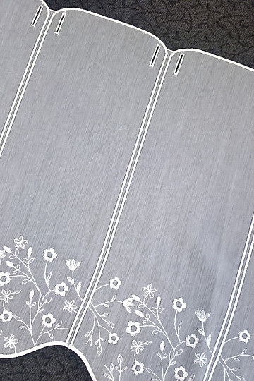Rideau brodé pour vitrail GERSTER 11648 FLEURS