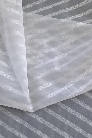Rideau de luxe STRIPE blanc