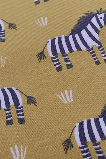 Maille coton ZEBRA jaune-vert