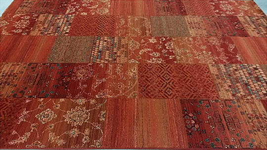 Tapis de luxe en laine ROYAL PATCHWORK rouge
