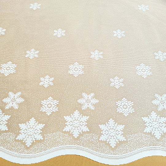 Rideau jacquard de NOËL avec vitraux FLAKES II