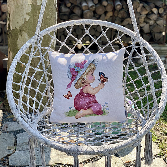 Taie d'oreiller tapisserie FILLE