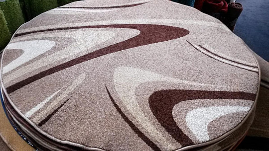 tapis cercle CAFE beige