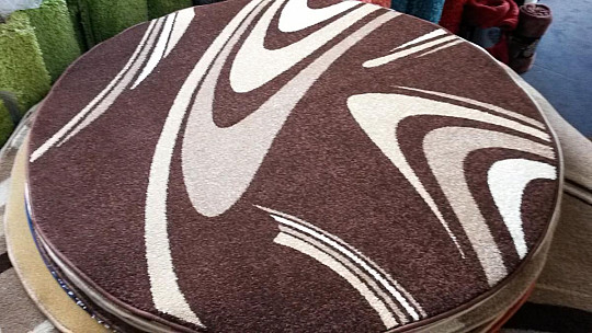 tapis cercle CAFÉ marron