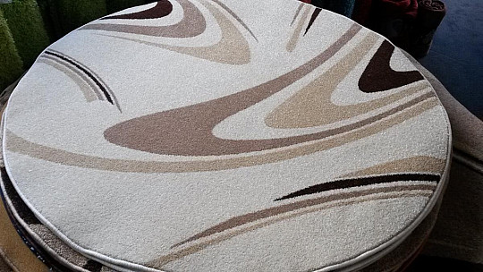 tapis cercle CAFÉ crème