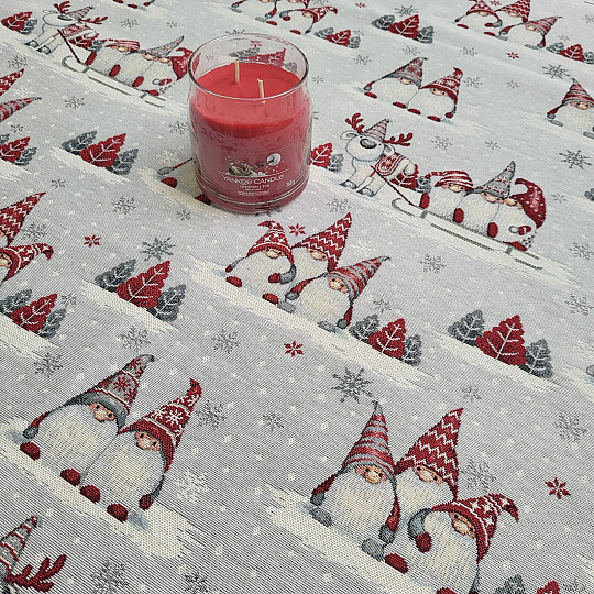 Nappe et écharpe en tapisserie LUTINS DE NOËL 2