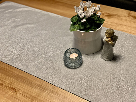 Nappes et foulards de Noël FLASH SILVER gris