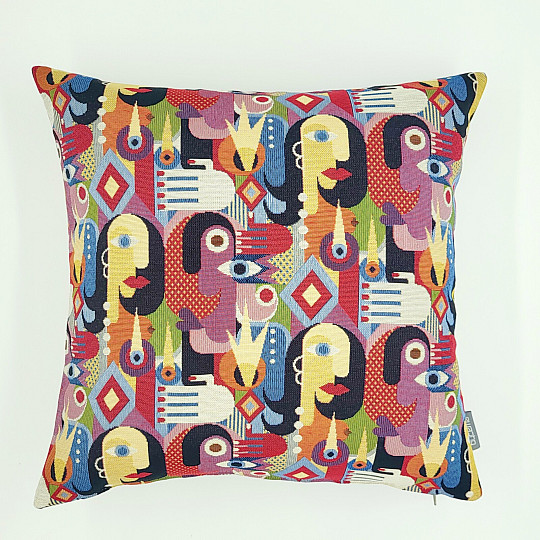 Housse de coussin tapisserie ART FACE