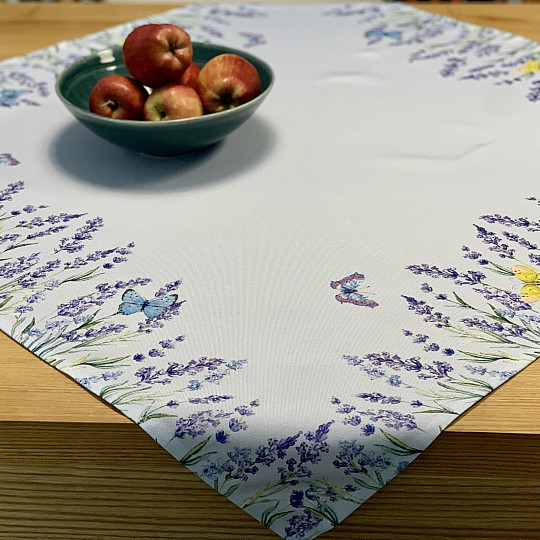 Nappes et foulards violet Lavande avec noeuds papillons
