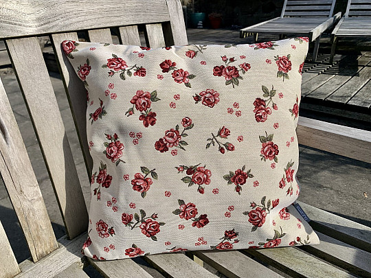 Housse de coussin tapisserie EDEN ROSES