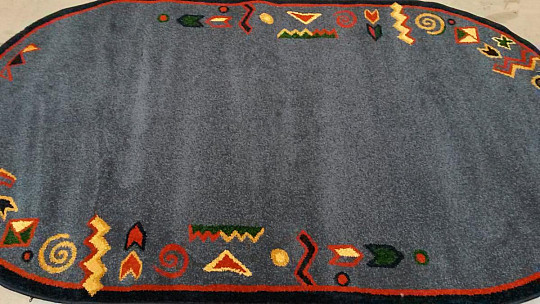 Tapis ovale MODERN 130x240 bleu