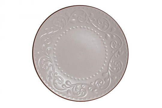 Assiette à dessert BEIGE RELIEF 21x2,5cm beige