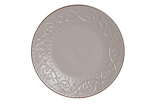 Assiette creuse BEIGE RELIEF 27,5x2cm beige