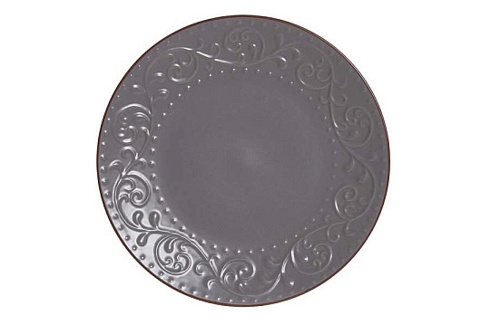 Assiette creuse GRIS RELIEF 27,5x2cm gris