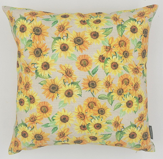 Housse de coussin tournesol