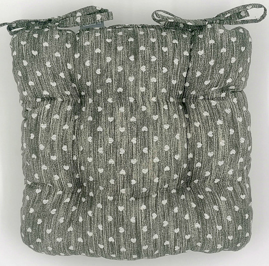 Coussins de chaise Srdíčko gris foncé