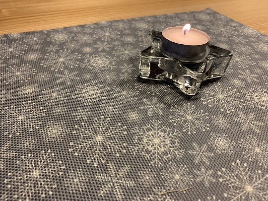 Décor de table de Noël GREY FLAKES II