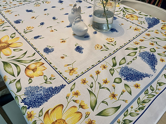 Nappe et cercle FLEURS DE PRINTEMPS