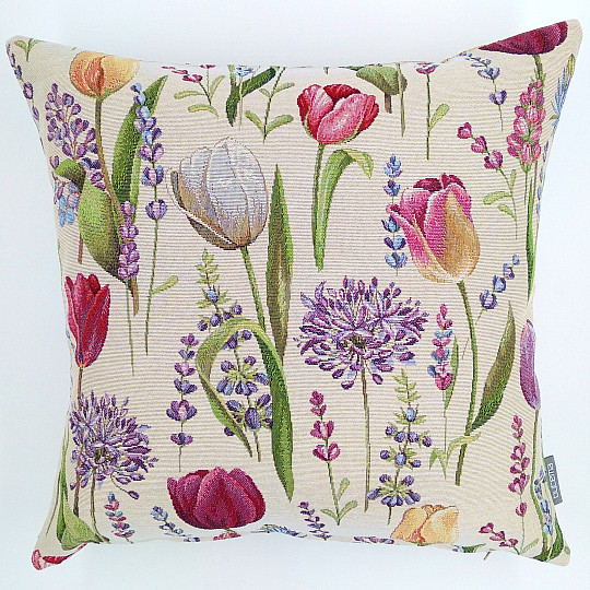 Taie d'oreiller tapisserie TULIPES PRINTEMPS