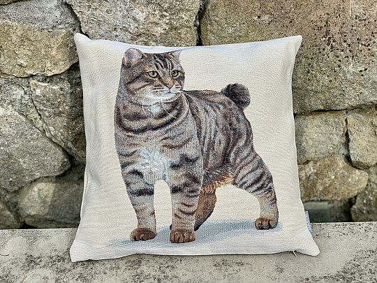 Housse de coussin tapisserie CHATON