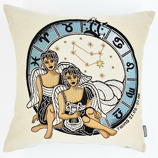 Housse de coussin tapisserie GÉMEAUX